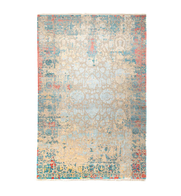 One-of-a-Kind Mirazo Hand-Knotted 200cm x 288cm Wool Area Rug in Grey/Blue