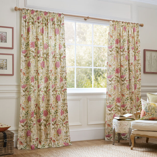 Delamere Cotton Room Darkening Pinch Pleat Curtain Panel Pair