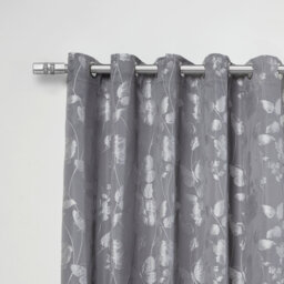 Diamante Chrome Stainless Steel Adjustable 120cm to 210cm 2cm Single Curtain Pole
