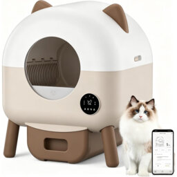 Self-Cleaning Cat Litter Tray – 76L Smart Automatic Litter Box with App Control, Anti-Pinch Safe Design for Multi-Cats – Odor-Free & Quiet Motor