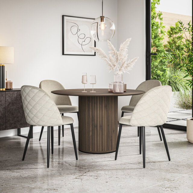 Arlo Black Table Top W Black Legs + Raye Velvet Dining Chair Black Set Of 6