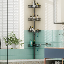 Stainless Steel Tension Bathroom Shelves