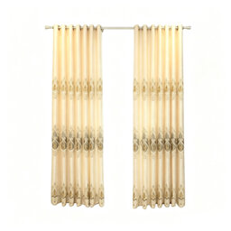 Luxury European-Style Living Room Curtain Gold Drapes (167 x 230 cm, Set of 2)
