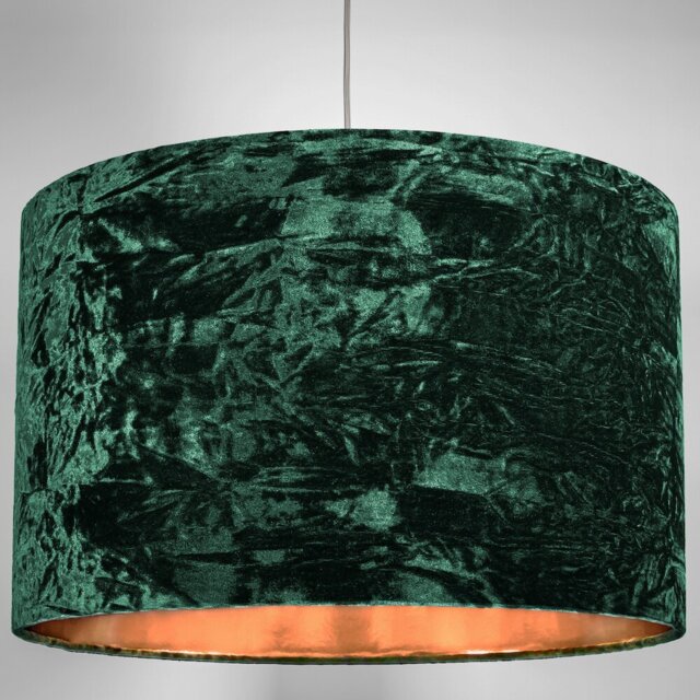 Modern Crushed Velvet Lamp Shade with Shiny Paper Inner
