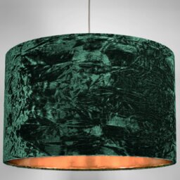 Modern Crushed Velvet Lamp Shade with Shiny Paper Inner