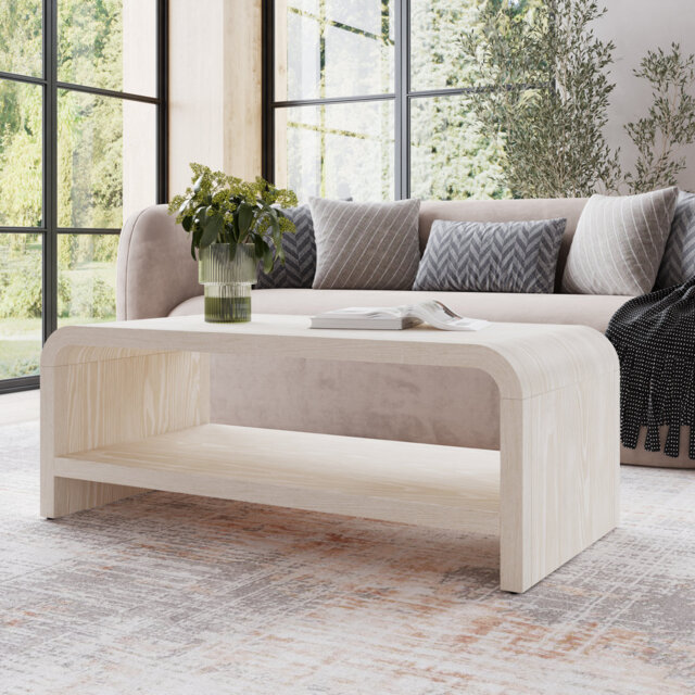 Solid Wood Coffee Table with Storage