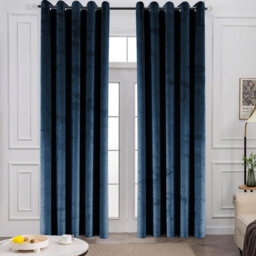 Pownal Crushed Velvet Eyelet Sheer Living Room Curtains