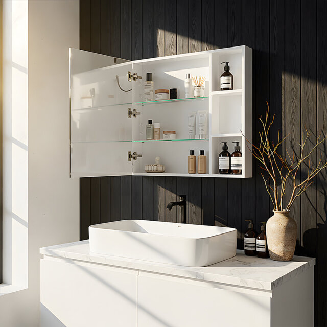 600mm W 700mm H Wall Mounted Required Frameless Medicine Cabinet Mirror Fixed