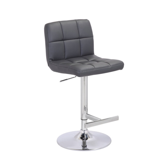 Batson Swivel Upholstered Adjustable Height Counter Stool with Metal Frame