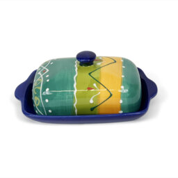 Classic Spanish - Butter Dish - Orange/green