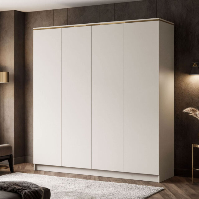 AURORA 4D Wardrobe KASHMIR, Push-to-Open