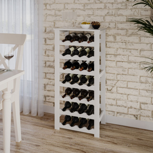 Abderahmane Solid Wood Freestanding Wine Bottle Rack