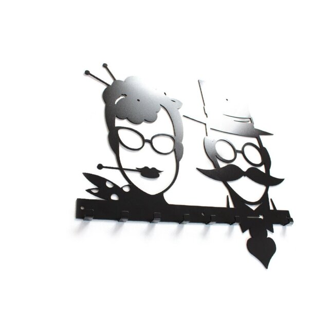 Steel Wall 7 - Hook Wall Mounted Coat Rack