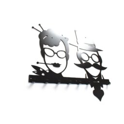 Steel Wall 7 - Hook Wall Mounted Coat Rack