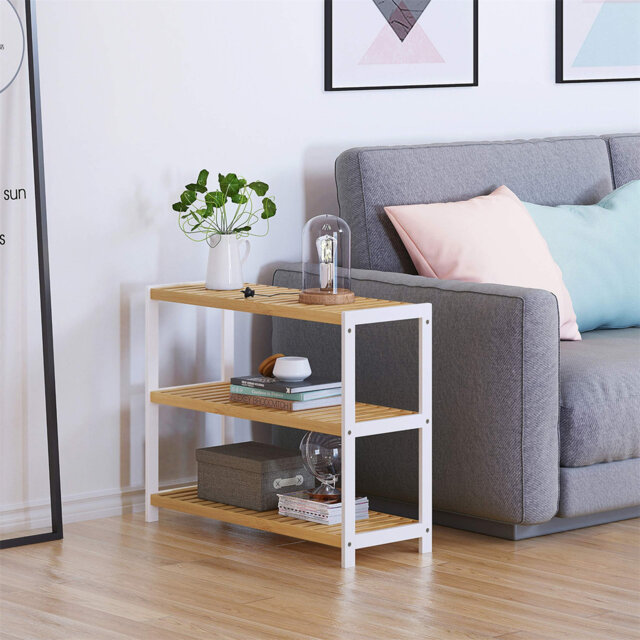 12 Pair Solid Wood Shoe Rack