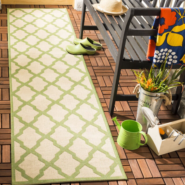 Barrister Geometric Hand Woven Indoor / Outdoor Area Rug
