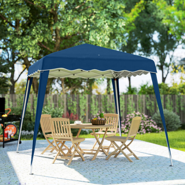 3 X 3m Base 2.5 X 2.5m Top Pop Up Gazebo, Height Adjustable Slant Leg Party Tent, 2-person Instant Setup With Carry Bag, 210d Oxford Uv Waterproof Can