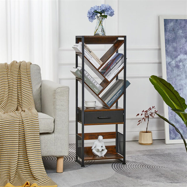 127cm H x 22cm W Metal Standard Bookcase