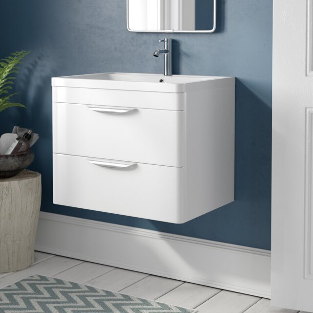 Parade 600mm Single Bathroom Vanity with Integrated Polymarble Basin