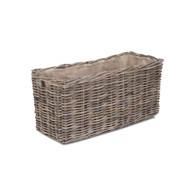 Rattan Under Bench Basket with Lining