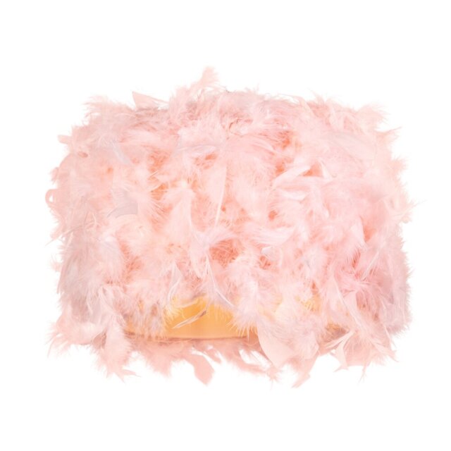 Modern Designer Real Feather Drum Lamp Shade with Inner Cotton Lining