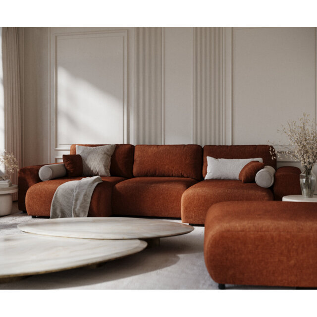 Six-seater panoramic sofa