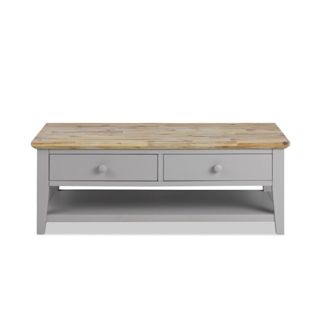 Doria Floor Shelf Coffee Table with Storage