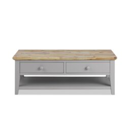 Doria Floor Shelf Coffee Table with Storage