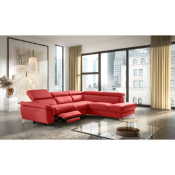 Manhattan Genuine Leather Reclining Corner Sofa