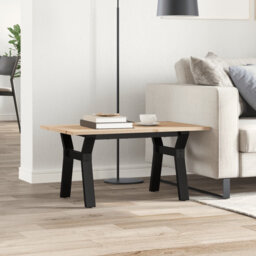 vidaXL Coffee Table Y-Frame Solid Wood Pine and Steel