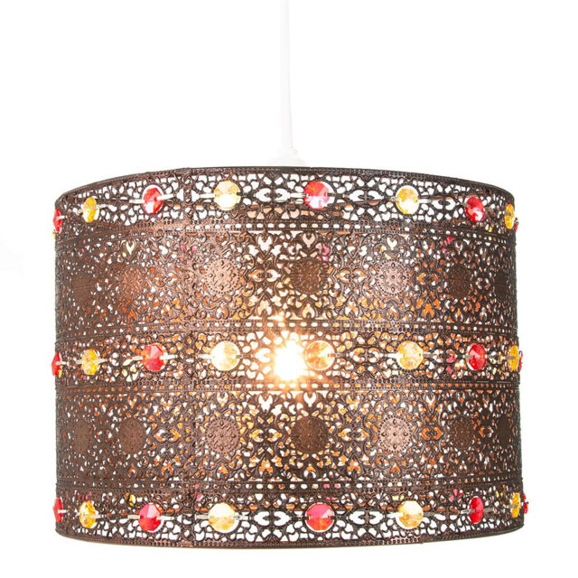 Antique Acrylic Gem Moroccan Style Chandelier Pendant Light Shade Fitting