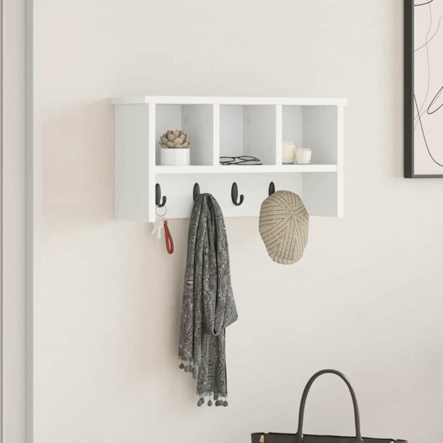 Wall-Mounted Coat Rack 50 X 16 X 26 Cm Engineered Wood