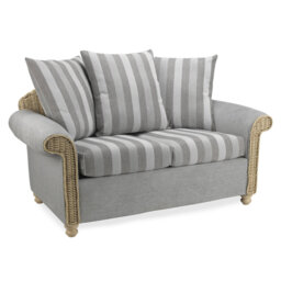 Samford Scatter Back 2 seat sofa in Aquacelan Duke Grey Stripe