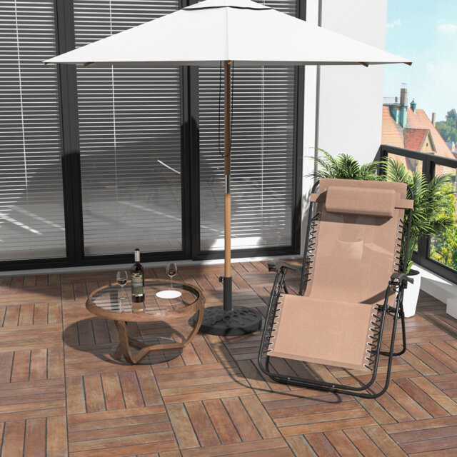 Zero Gravity Chair Metal Frame, Outdoor Chaise Sunlounger, Grey