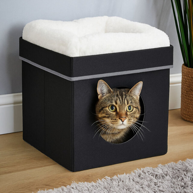 Osaka Wool Nest Pet Cat Bed Box by Wayfair
