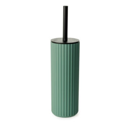 Berkeley Toilet Brush - White W/Bamboo Lid