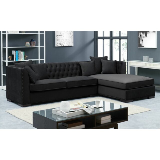 Melanie 4 Seater Velvet Corner Sofa
