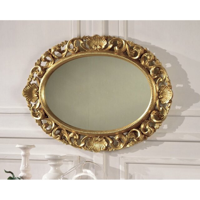 Caceres Wood Flat Wall Mirror