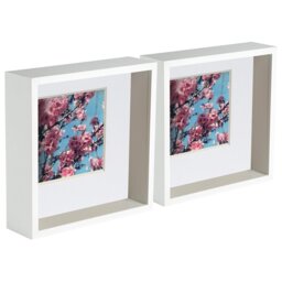Bevelled Shadow Box Picture Frame with Mat
