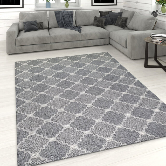 Effron Flatweave Cotton Grey Rug