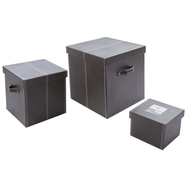 Marlow Home Co. Leather Decorative Bin