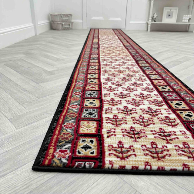 Mayan Black Hallway Runner Rug â Soft, Comfortable & Durable Carpet for Hall, Kitchen & Corridor