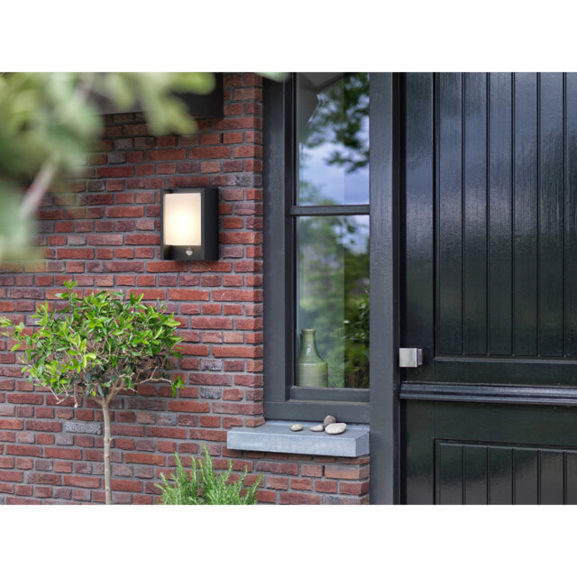 Philips LED Arbour Outdoor Wall Lantern Anthracite with PIR 6W
