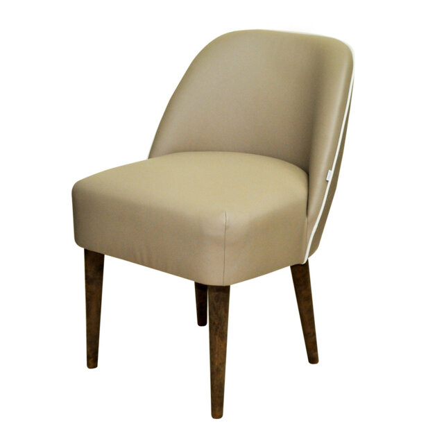 47cm H Upholstered Side Chair in Beige