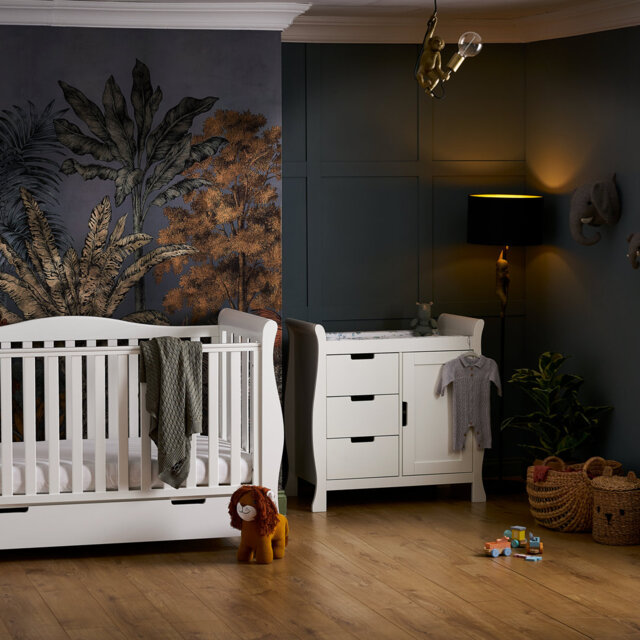 Stamford Luxe Cot Bed 2-Piece Nursery Furniture Set