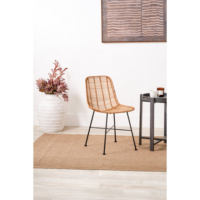 Rattan Core 46cm H Metal Full Back Accent