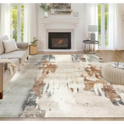 Modern Abstract Area Rug 160X230cm Washable Non-Slip Soft Carpet