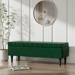 Ethier Velvet Upholstered Storage Bench