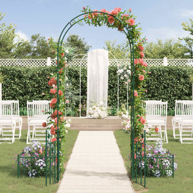Vidaxl Garden Arch With Lock Structure Modern Outdoor Design Art Metal Archway