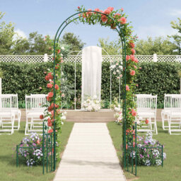 Vidaxl Garden Arch With Lock Structure Modern Outdoor Design Art Metal Archway